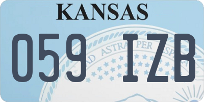 KS license plate 059IZB