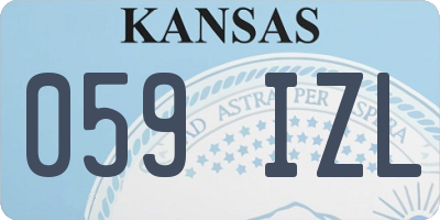 KS license plate 059IZL