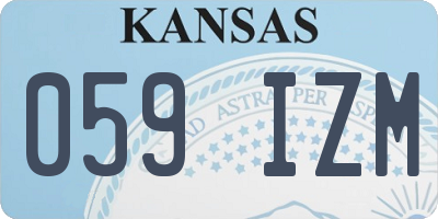 KS license plate 059IZM