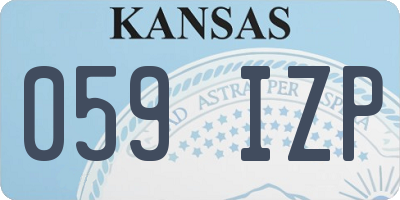 KS license plate 059IZP