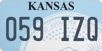 KS license plate 059IZQ