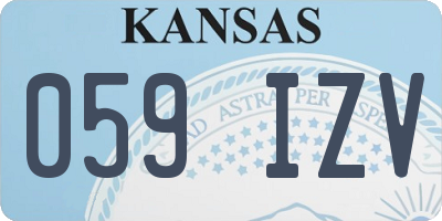 KS license plate 059IZV