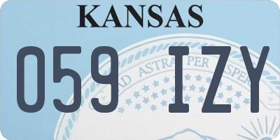 KS license plate 059IZY