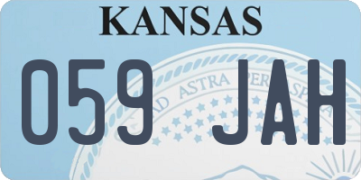 KS license plate 059JAH