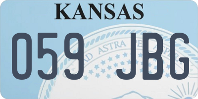 KS license plate 059JBG