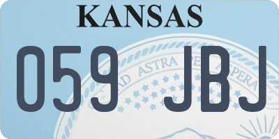 KS license plate 059JBJ