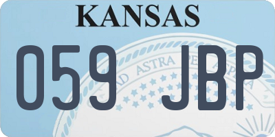 KS license plate 059JBP