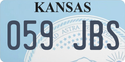 KS license plate 059JBS