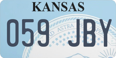 KS license plate 059JBY