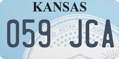 KS license plate 059JCA