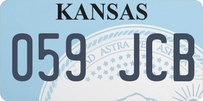 KS license plate 059JCB