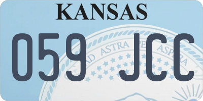 KS license plate 059JCC