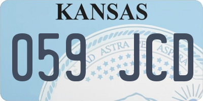 KS license plate 059JCD