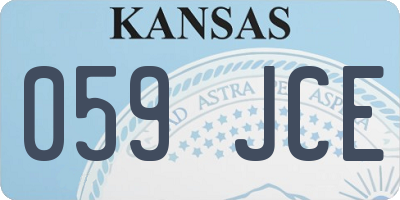 KS license plate 059JCE