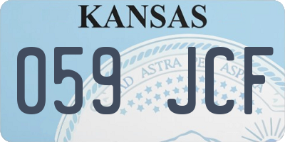 KS license plate 059JCF