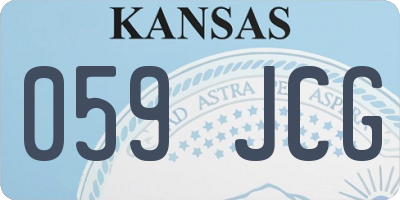KS license plate 059JCG