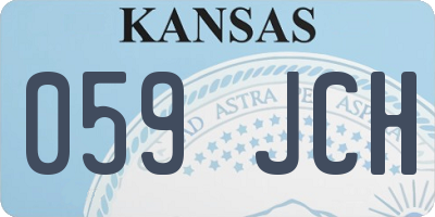 KS license plate 059JCH