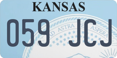 KS license plate 059JCJ