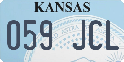 KS license plate 059JCL