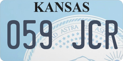 KS license plate 059JCR