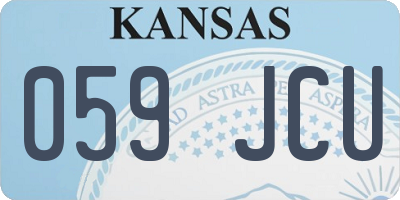 KS license plate 059JCU