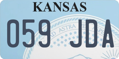 KS license plate 059JDA
