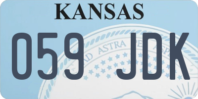 KS license plate 059JDK
