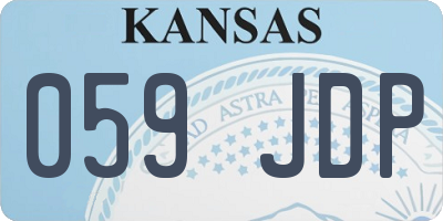 KS license plate 059JDP