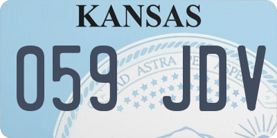 KS license plate 059JDV