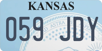KS license plate 059JDY