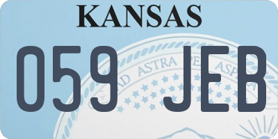 KS license plate 059JEB