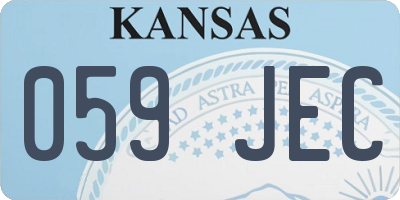 KS license plate 059JEC