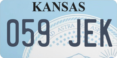 KS license plate 059JEK