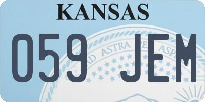 KS license plate 059JEM