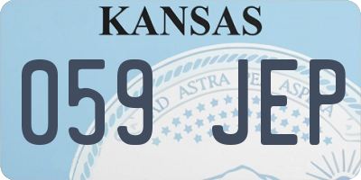 KS license plate 059JEP