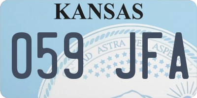 KS license plate 059JFA