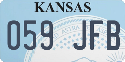 KS license plate 059JFB