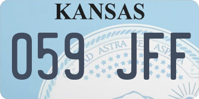 KS license plate 059JFF