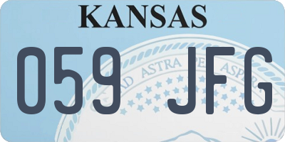 KS license plate 059JFG