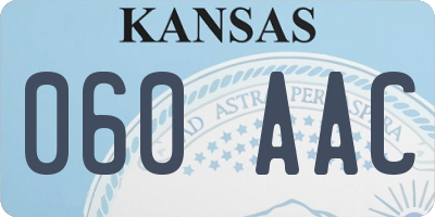 KS license plate 060AAC