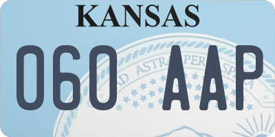 KS license plate 060AAP