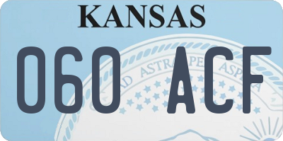 KS license plate 060ACF