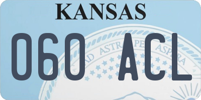 KS license plate 060ACL