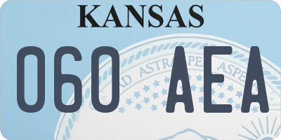 KS license plate 060AEA
