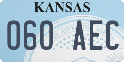 KS license plate 060AEC