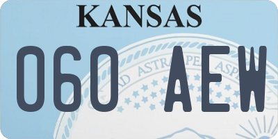KS license plate 060AEW