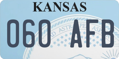 KS license plate 060AFB