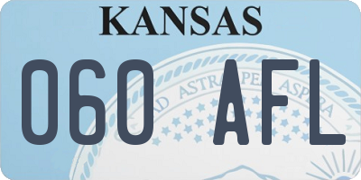 KS license plate 060AFL