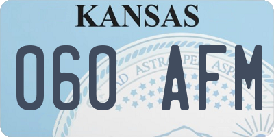 KS license plate 060AFM