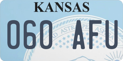 KS license plate 060AFU